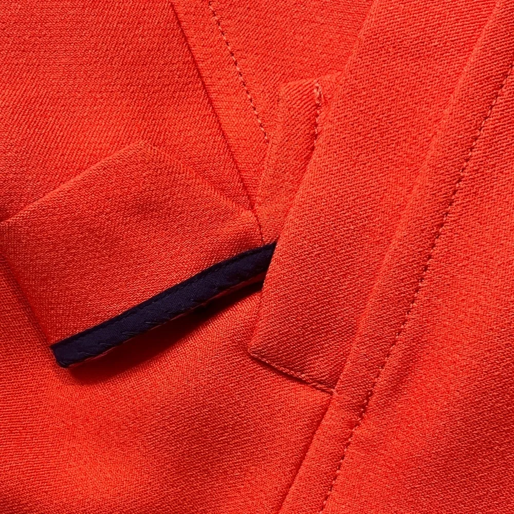 Anthropologie Tailored Chic‎ Vibrant Orange  Trench Coat